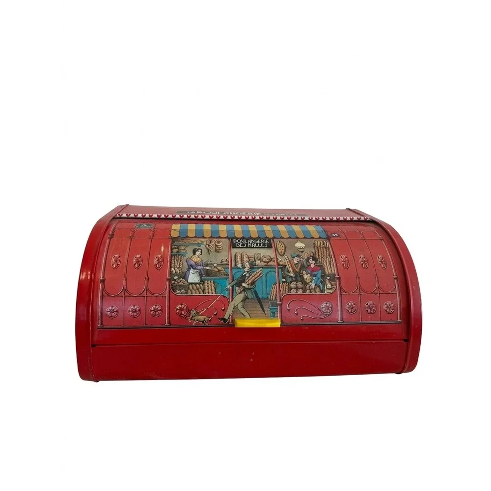 Vintage 1983 My Watt Lady Box Red Bread Box La Boulangerie Des Halles Italy